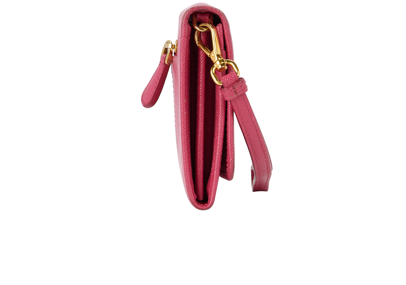 Prada Wristlet Wallet, &pound;220, Accessories, Pink, Leather, Side view